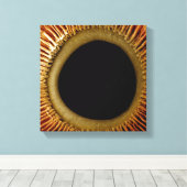 虹彩の内面のビュー キャンバスプリント (インサイチュ (ウッドフロア))