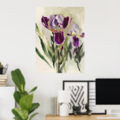 虹彩の水絵画色 ポスター (ホームオフィス)