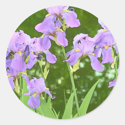 虹彩の花 ラウンドシール (正面)