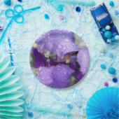 虹彩の雨粒 ペーパープレート (パーティー)