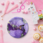 虹彩の雨粒 ペーパープレート (パーティー)