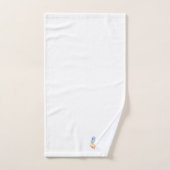 虹彩ウォーターカラー花モノグラムタオルセット バスタオルセット (ハンドタオル)