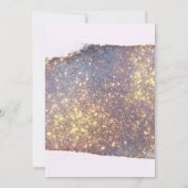 虹彩パープルゴールドグリッター ブライダルシャワー 招待状 (裏面)