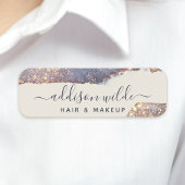 虹彩パープルゴールド グラム グリッター 名札