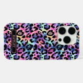 虹彩レオパードプリントモノグラム Case-Mate iPhoneケース (裏面 (横))