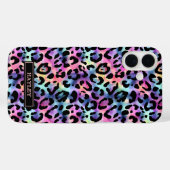 虹彩レオパードプリントモノグラム Case-Mate iPhoneケース (裏面 (横))