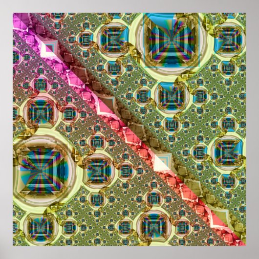 虹彩レンズパターン ポスター (正面)