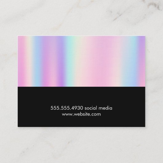 虹彩勾配 |モノグラム 名刺 (裏面)