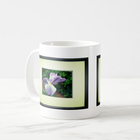 虹彩日本の開花 コーヒーマグカップ (正面左)