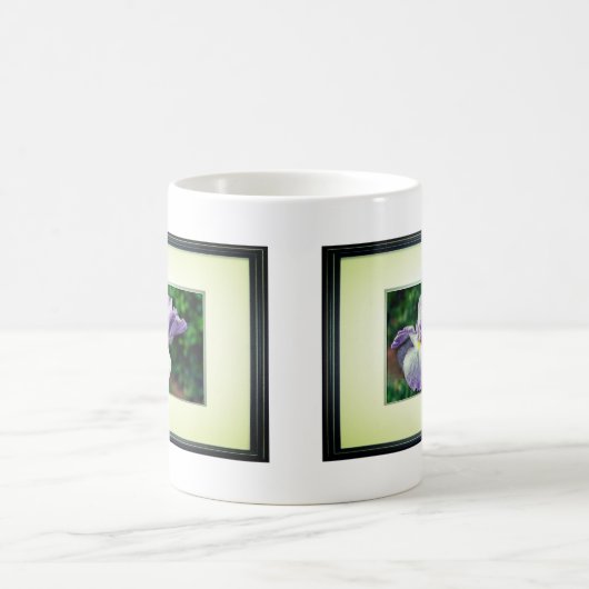 虹彩日本の開花 コーヒーマグカップ (中央)