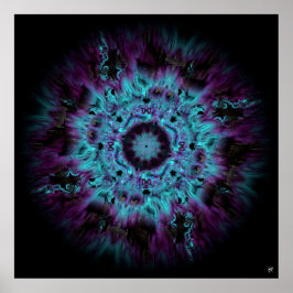 虹彩星雲 – カラフル抽象芸術パターンv2 ポスター