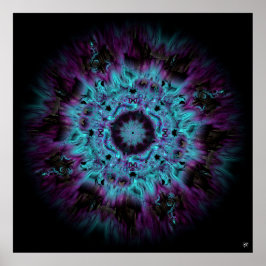 虹彩星雲 – カラフル抽象芸術パターンv2-1 ポスター