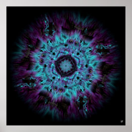 虹彩星雲 – カラフル抽象芸術パターンv3 ポスター