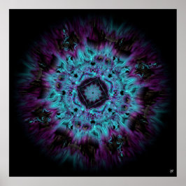 虹彩星雲 – カラフル抽象芸術パターンv3-1 ポスター