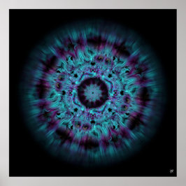 虹彩星雲 – カラフル抽象芸術パターンv5 ポスター