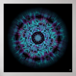 虹彩星雲 – カラフル抽象芸術パターンv6 ポスター