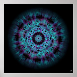 虹彩星雲 – カラフル抽象芸術パターンv7 ポスター