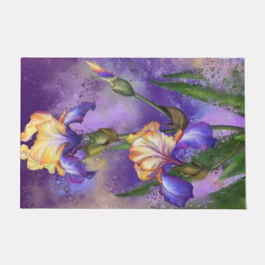 虹彩模様 ドアマット (正面)