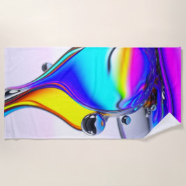 虹彩液体 ビーチタオル