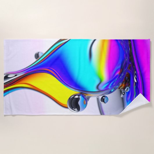 虹彩液体 ビーチタオル (正面)