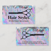 虹彩液 |きらめくドリップ |はさみ 名刺 (正面/裏面)