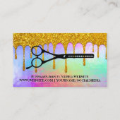 虹彩液 |グリッター滴 |はさみ 名刺 (裏面)