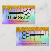 虹彩液 |グリッター滴 |はさみ 名刺 (正面/裏面)