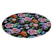 虹彩牡丹水彩花模様 カッティングボード (角)