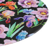 虹彩牡丹水彩花模様 カッティングボード (角)