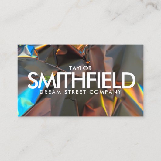 虹彩状箔ホログラフィモダンー 名刺 (正面)