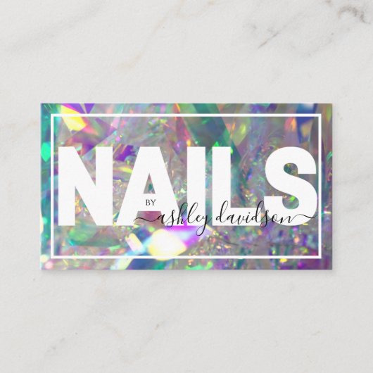 虹彩結晶 |ネイリスト 名刺 (正面)