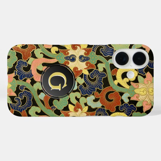 虹彩花モノグラム Case-Mate iPhoneケース (裏面 (横))