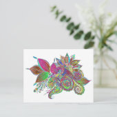 虹彩花束はがき ポストカード (スタンド正面)
