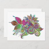 虹彩花束はがき ポストカード (正面/裏面)
