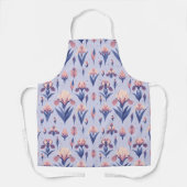 虹彩花模様 エプロン (正面)
