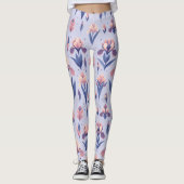 虹彩花模様 レギンス (正面)