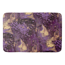 虹彩金ゴールドインクの渦巻き バスマット