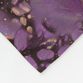 虹彩金ゴールドインクの渦巻き フリースブランケット (角)