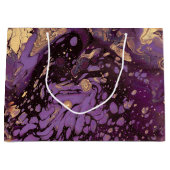 虹彩金ゴールドインクの渦巻き ラージペーパーバッグ (正面)