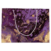 虹彩金ゴールドインクの渦巻き ラージペーパーバッグ (裏面)