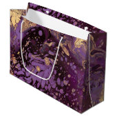 虹彩金ゴールドインクの渦巻き ラージペーパーバッグ (正面アングル)