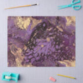 虹彩金ゴールドインクの渦巻き 薄葉紙 (クラフト)