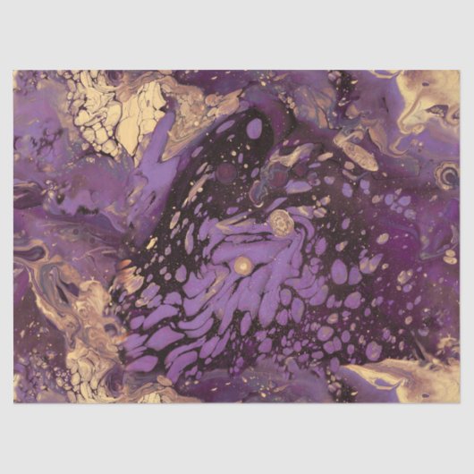 虹彩金ゴールドインクの渦巻き 薄葉紙 (正面)