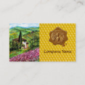 虹彩、花畑、はちみつ蜂ワックスシール、養蜂家 名刺 (裏面)