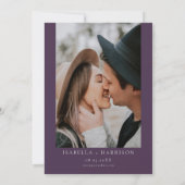 虹彩 | Boho Plum Purple金ゴールド水結婚色' 招待状 (裏面)