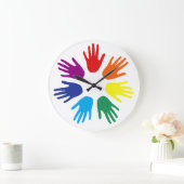 虹手 ラージ壁時計 (ホーム)