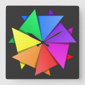 虹折り スクエア壁時計 (正面)