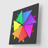 虹折り スクエア壁時計 (傾斜)