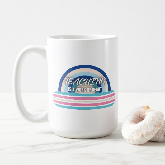 虹教えはハート コーヒーマグカップ (ドーナツ)