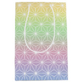 虹朝きらめくの羽幾何学模様 ミディアムペーパーバッグ (正面)